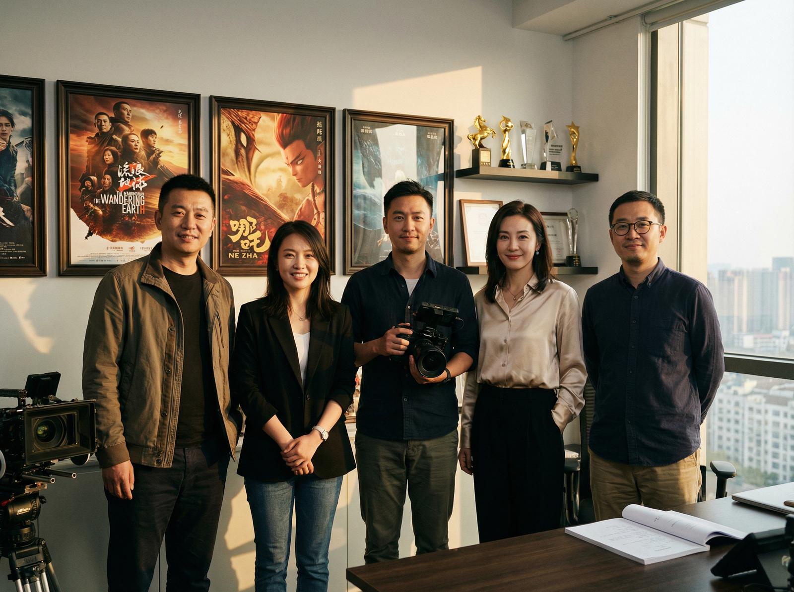 网红主播传媒专家团队合影